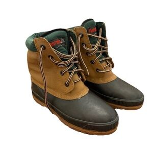 Greatland Footwear Thermolite Insulated Women's Snow Boots Brown Leather Size 6